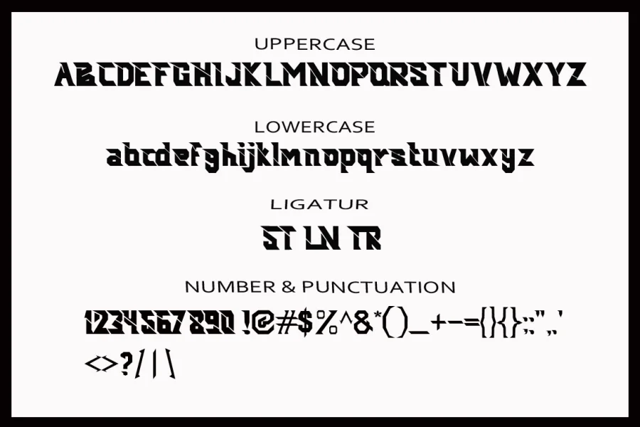 FASTRACE Font preview 8