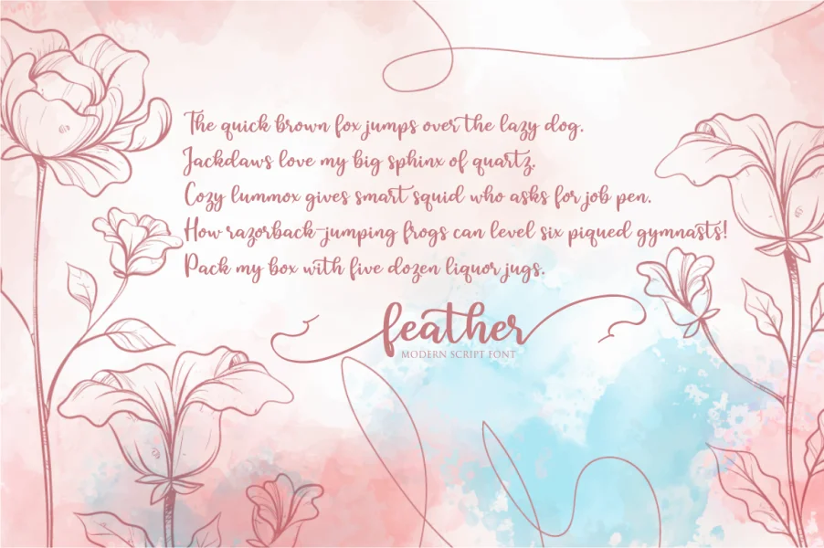 feather Font preview 8