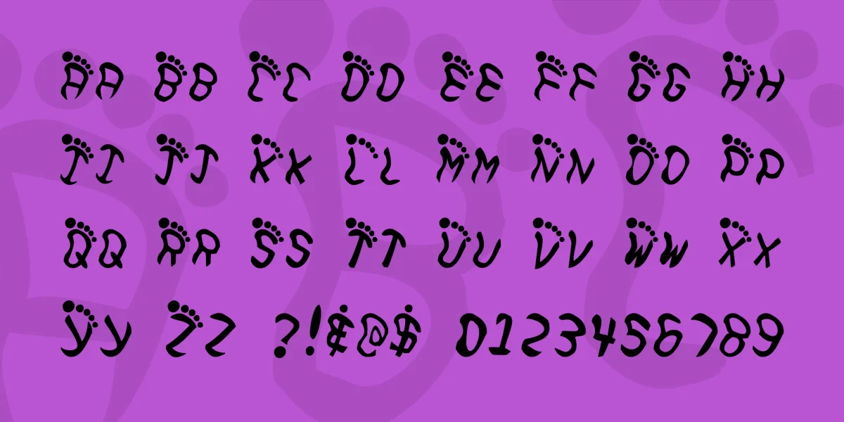 Feetish Font preview 2