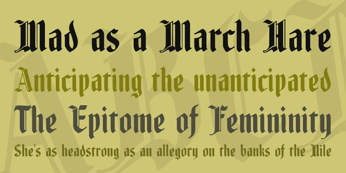 Fenwick Woodtype Font preview 2