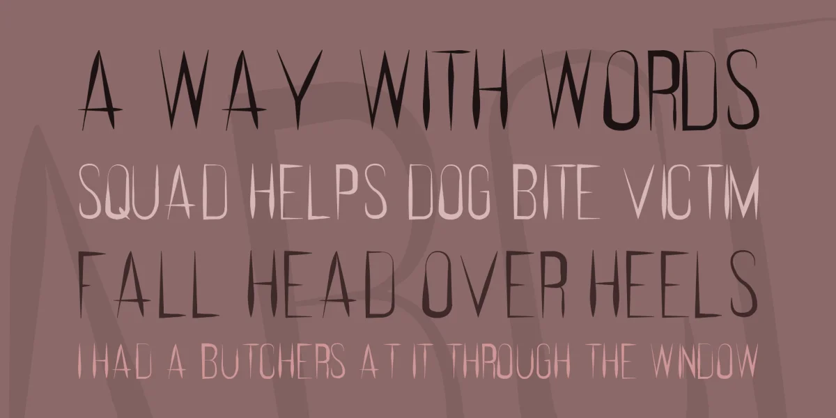 Feral Font preview 2