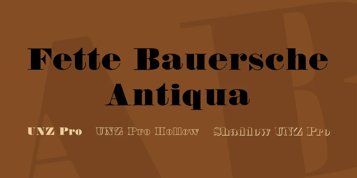 Fette Bauersche Antiqua Font Family