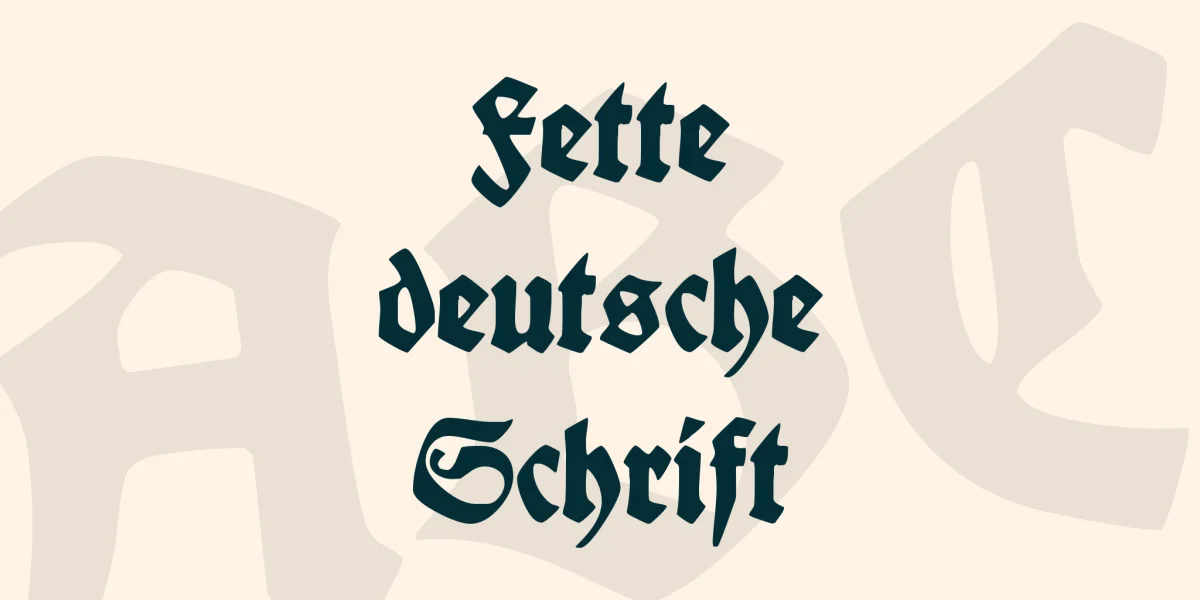 Fette deutsche Schrift Font