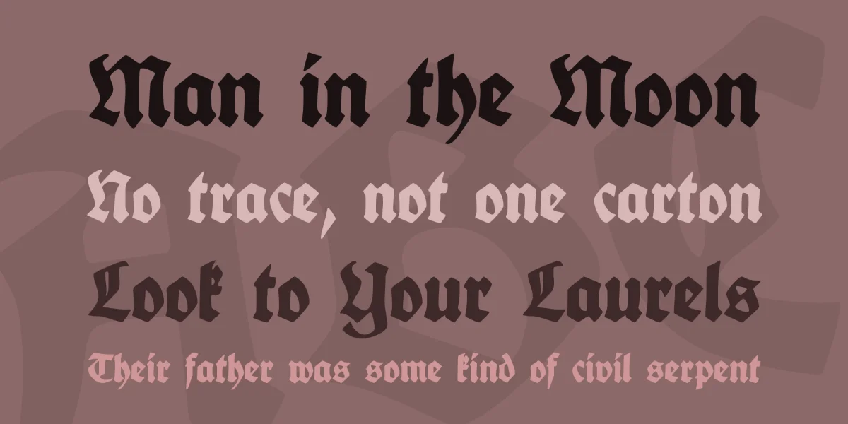 Fette deutsche Schrift Font preview 2