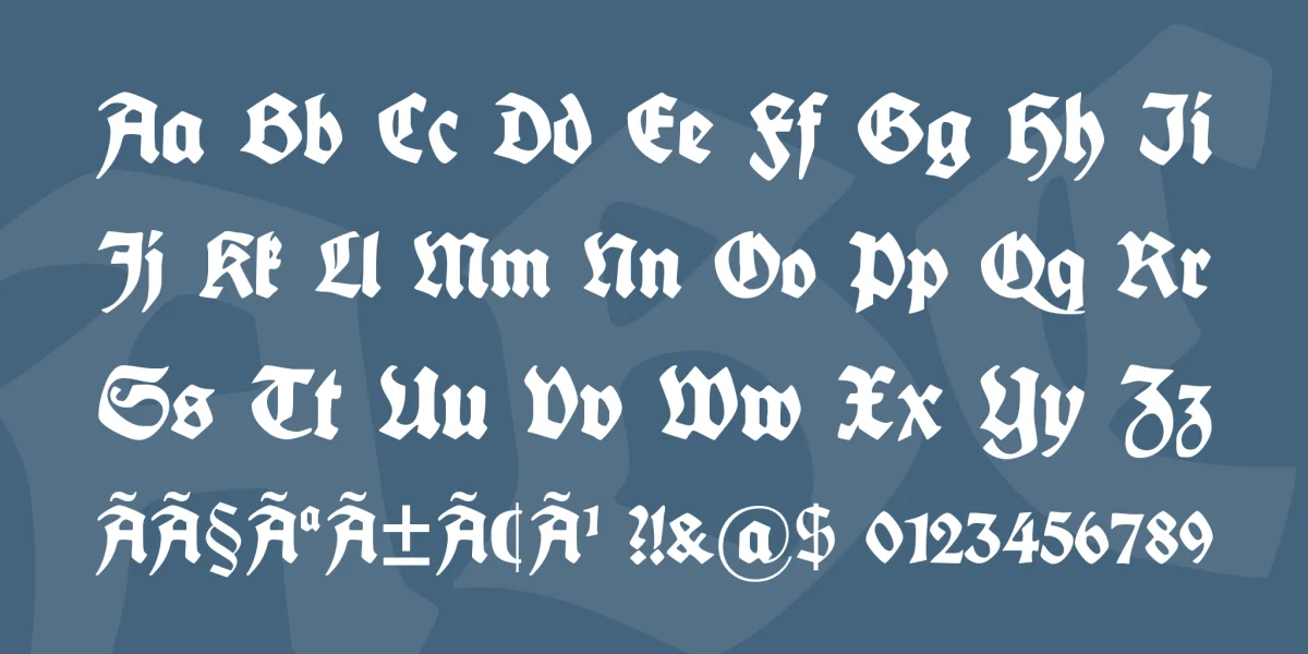 Fette deutsche Schrift Font preview 3