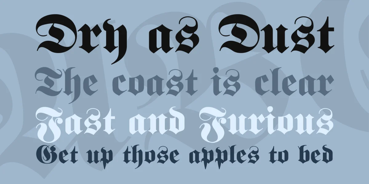 Fette UNZ Fraktur Font preview 2