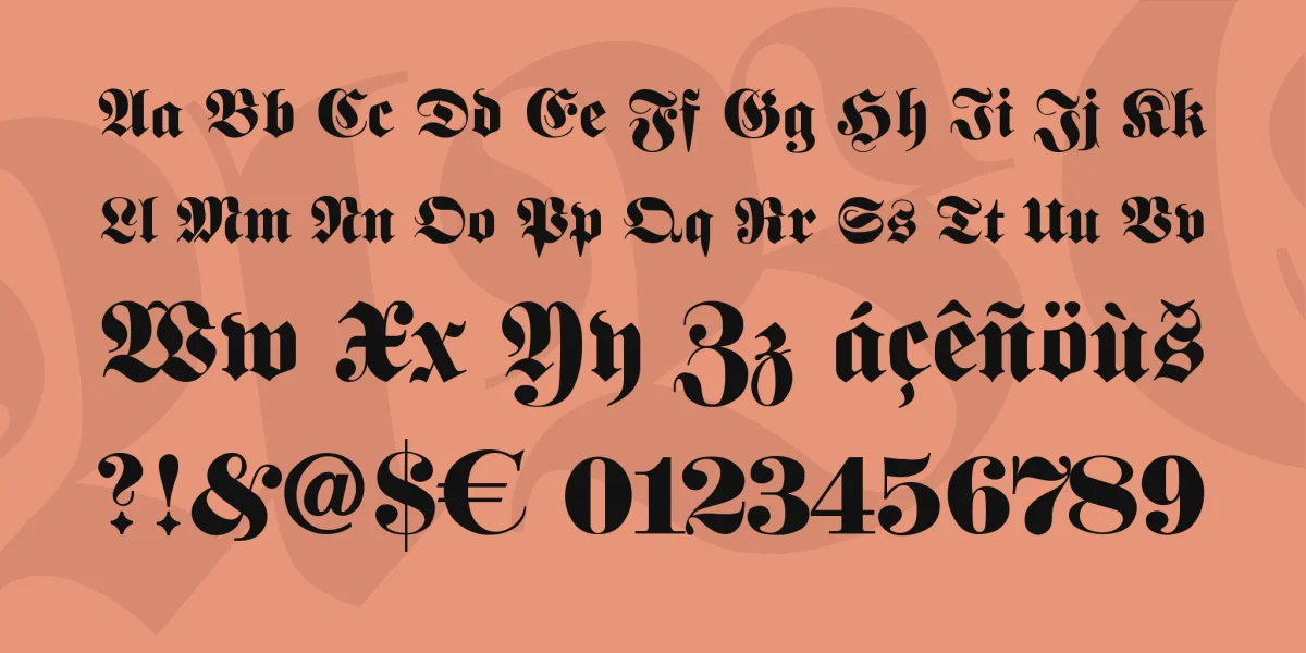 Fette UNZ Fraktur Font preview 3