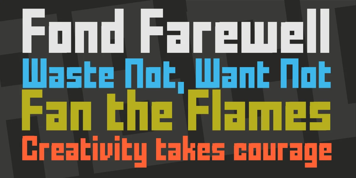 FFF Forward Font preview 2