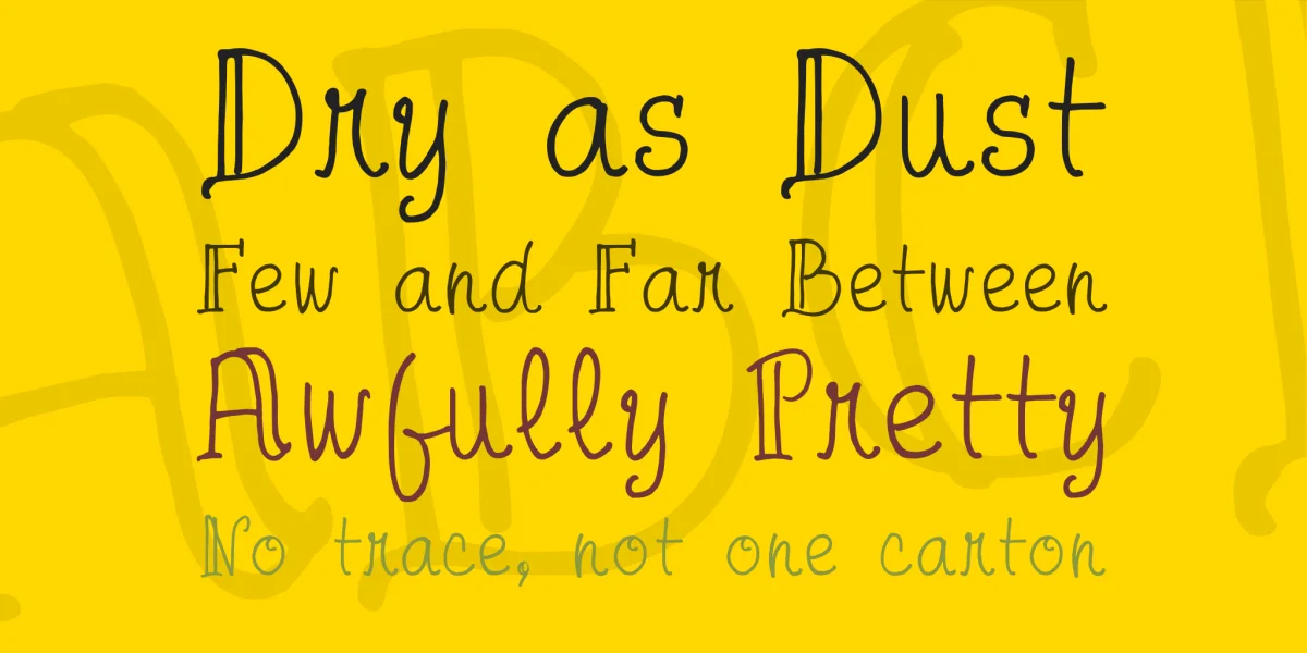 FG April Trial Font preview 2