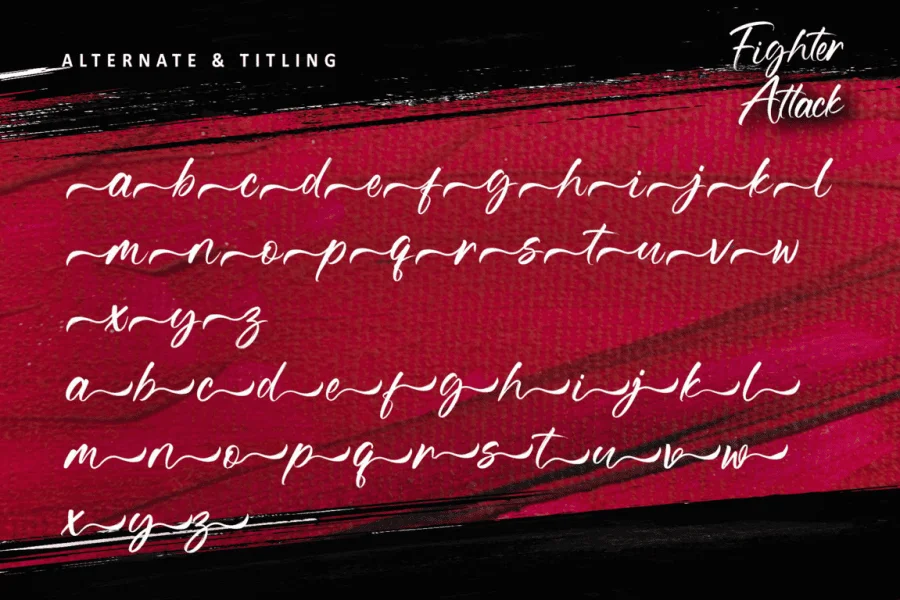 Fighter Attack-Personal use Font preview 13