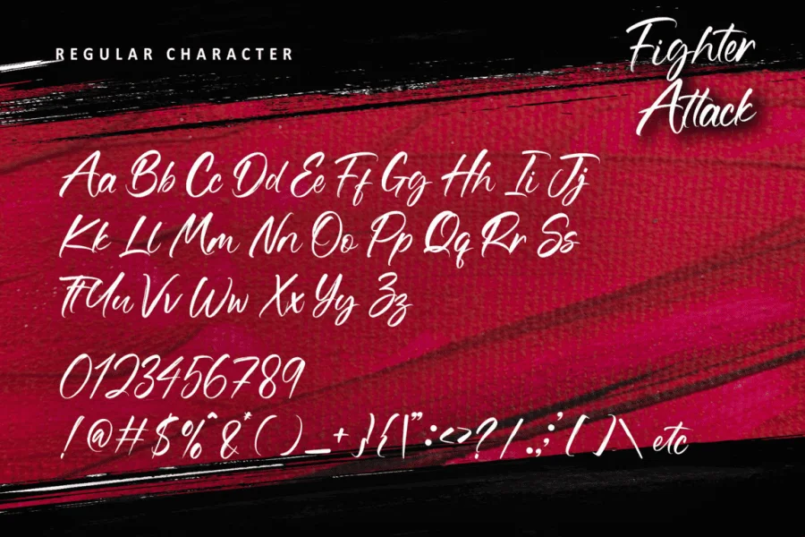 Fighter Attack-Personal use Font preview 9