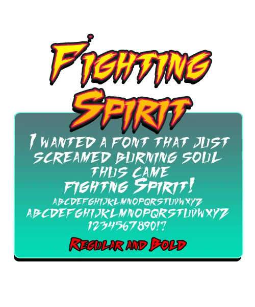 Fighting Spirit TBS Font Family