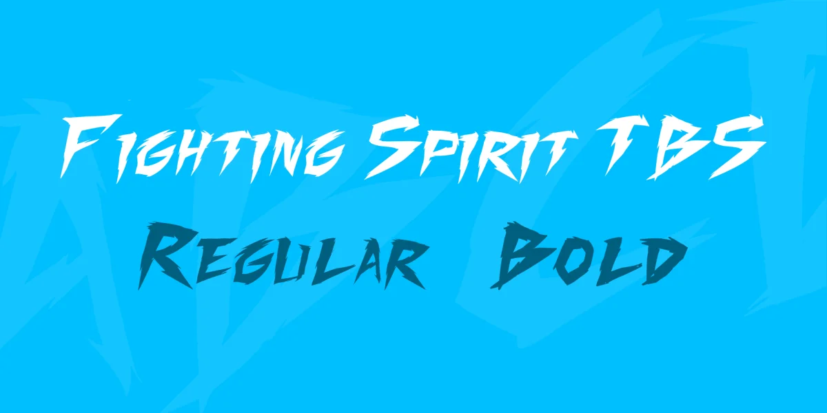 Fighting Spirit TBS Font Family preview 2