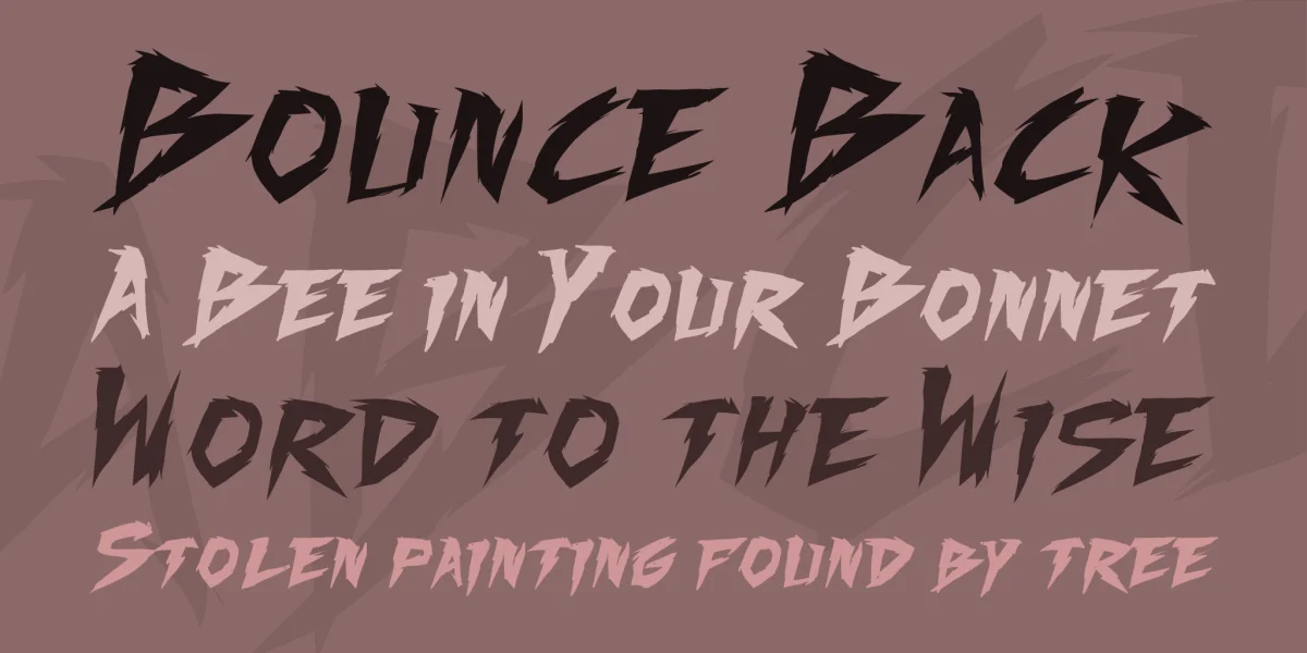 Fighting Spirit TBS Font Family preview 3