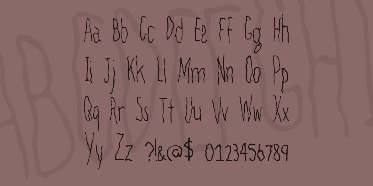 Filamental Font preview 2