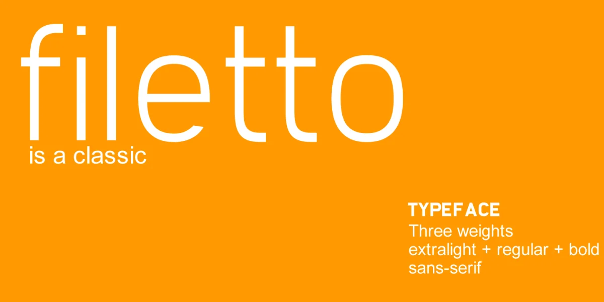 Filetto Font Family