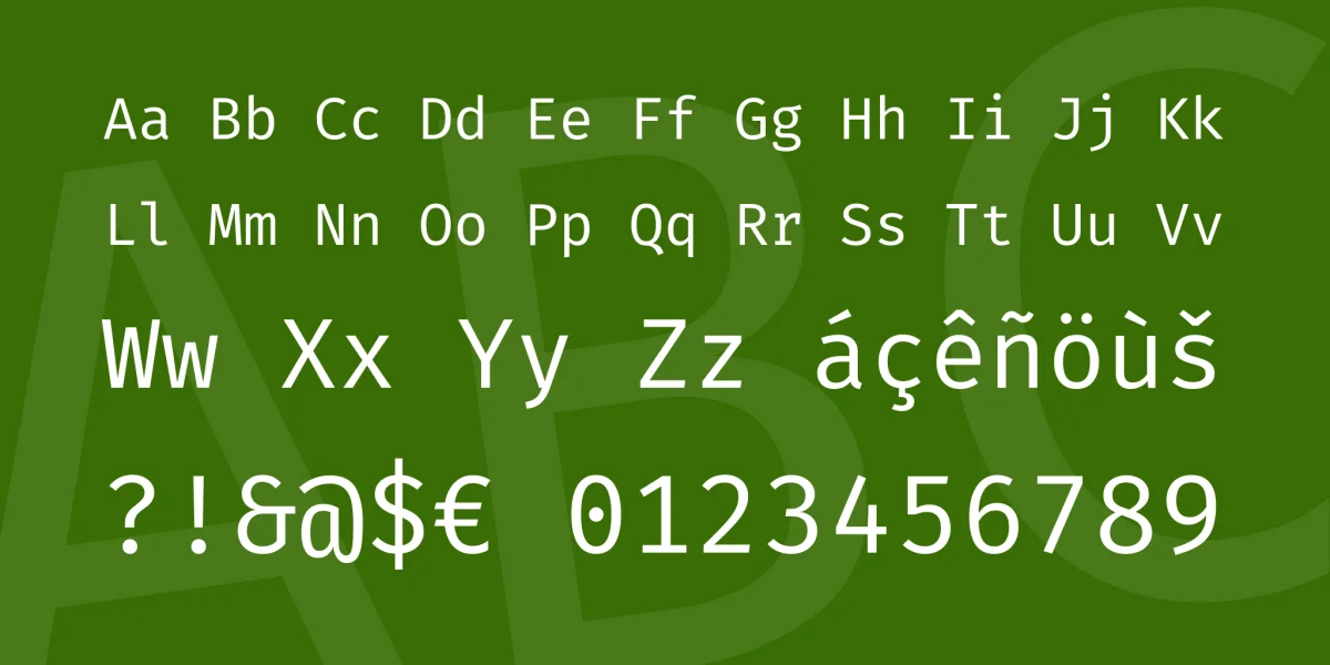 Fira Mono Font Family preview 4
