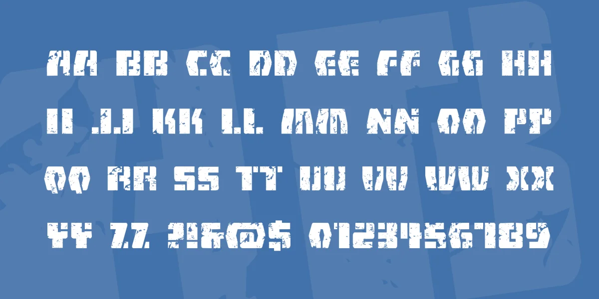 FireFight BB Font preview 2