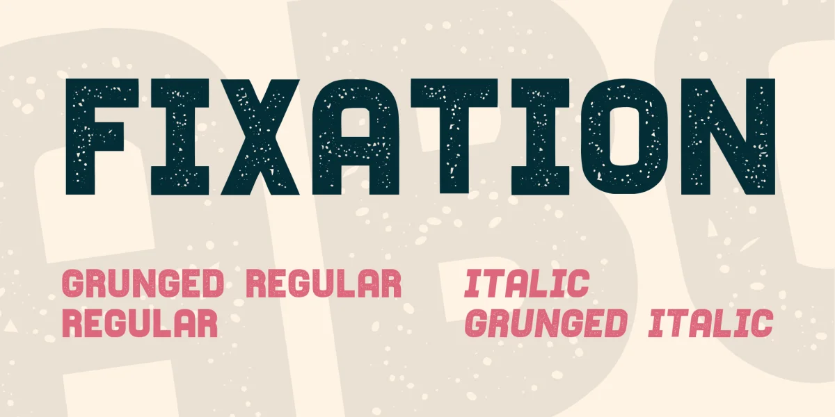 Fixation Font Family preview 4