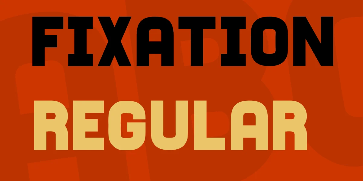Fixation Font Family preview 7
