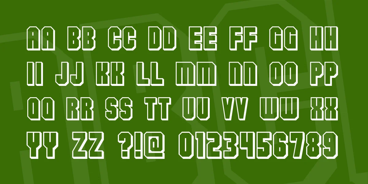 Flashback version 3 Font preview 2