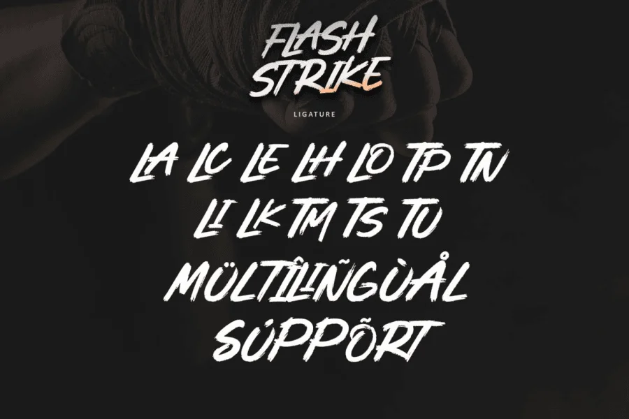 Flashstrike-Personal use Font preview 8