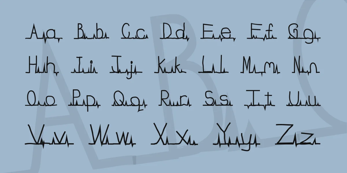 flatline Font preview 2
