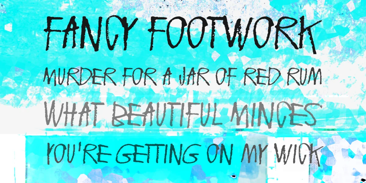 Floating tin can Font preview 2