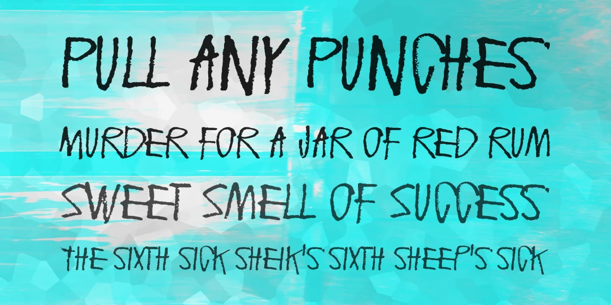 Floating tin can Font preview 5