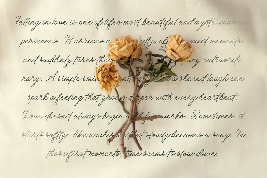 Florelie Calligraphy Font preview 3