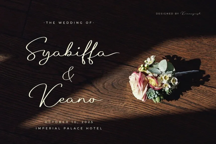 Florelie Calligraphy Font preview 5