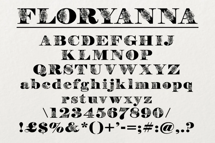 Flory Font Family preview 4