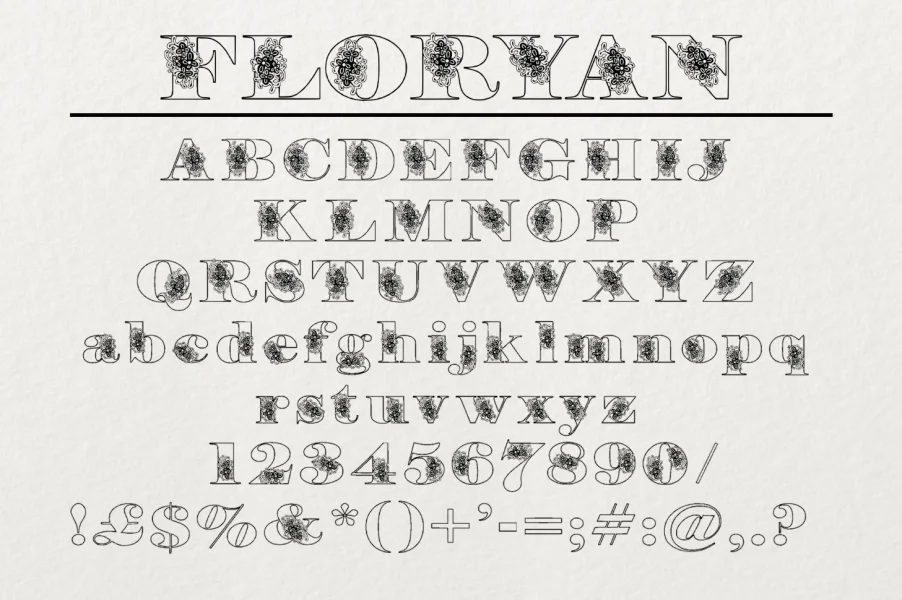 Flory Font Family preview 5