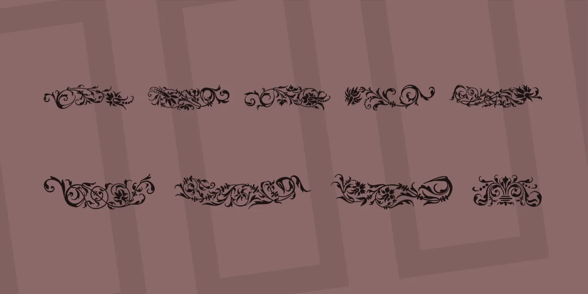 Flower Ornaments Font