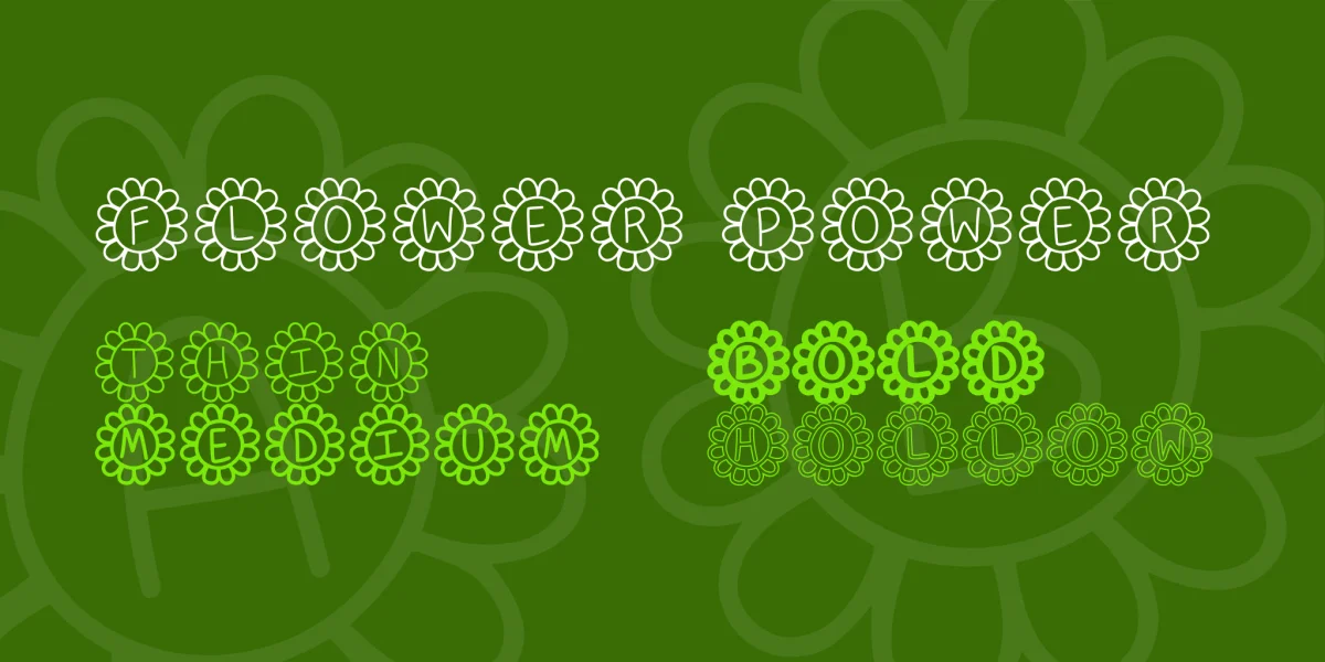 Flower Power Font Family preview 2