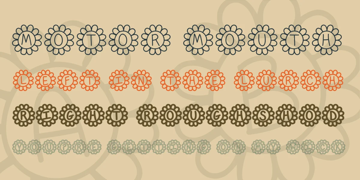 Flower Power Font Family preview 3