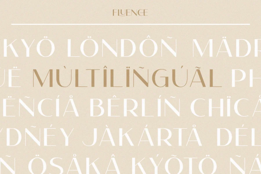 Fluence Font preview 2