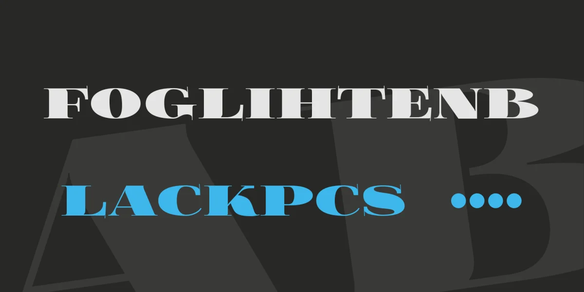 FoglihtenB Font Family