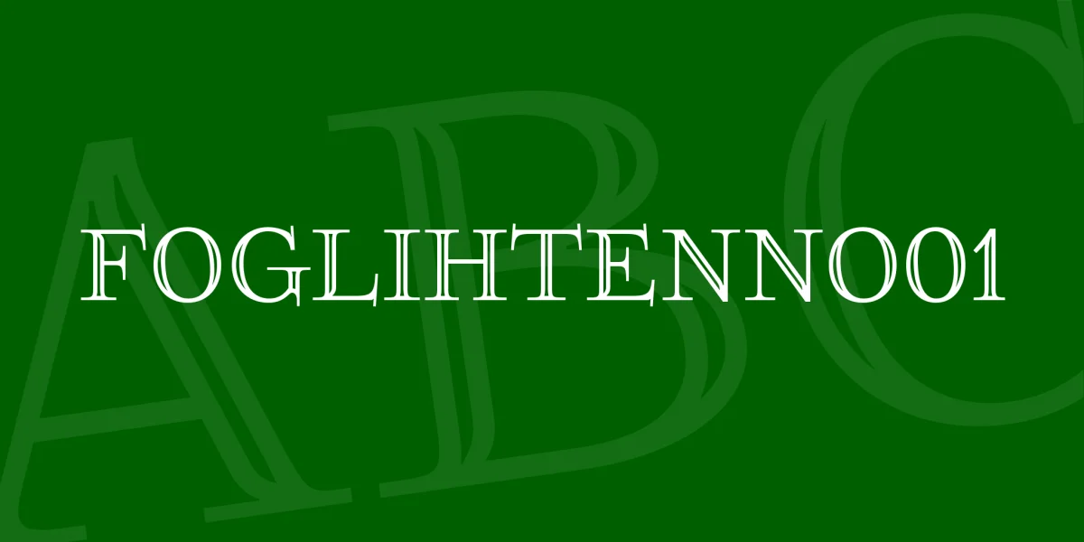 FoglihtenNo01 Font preview 2