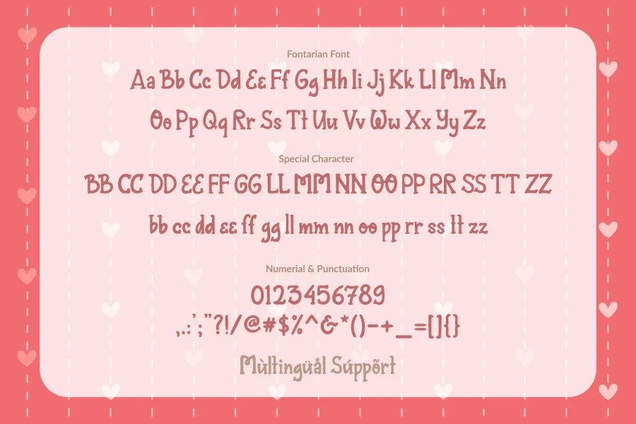 Fontarian Sweet Heart Font preview 2