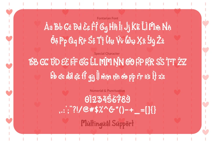Fontarian Sweet Heart Font preview 3