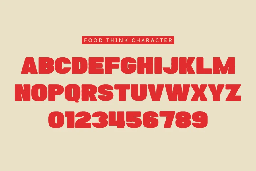 FOOD THINK Font preview 2