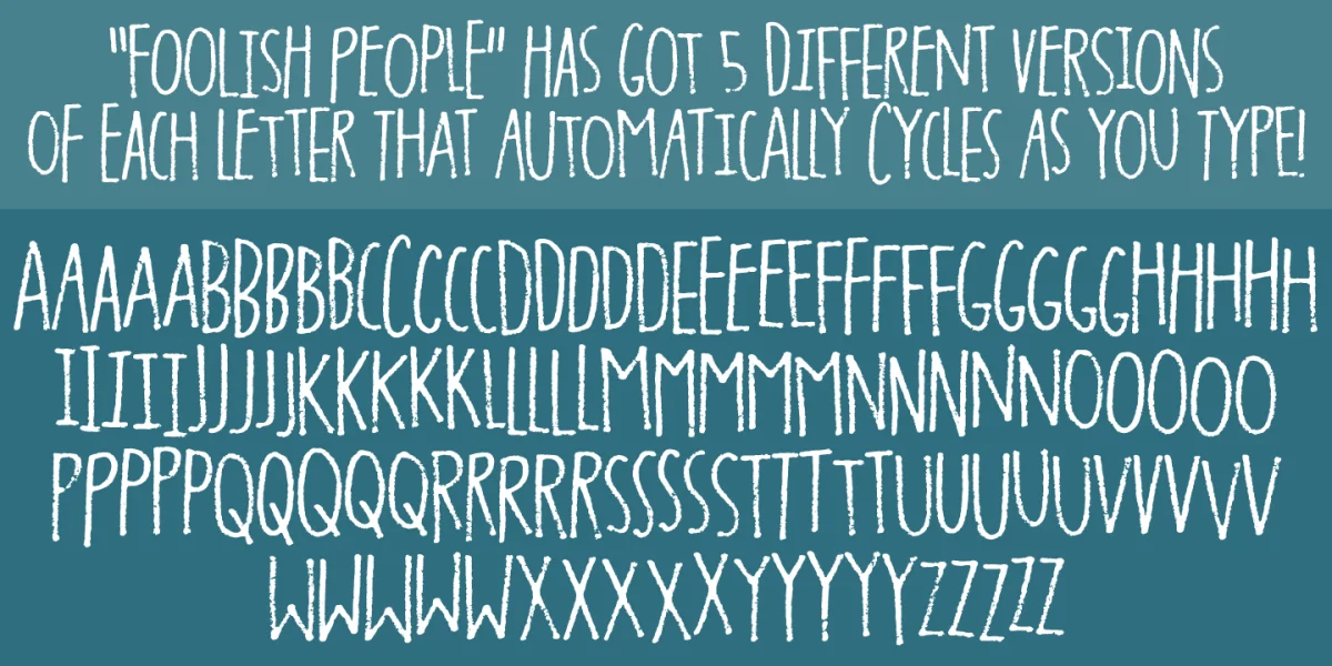 Foolish People DEMO Font preview 3