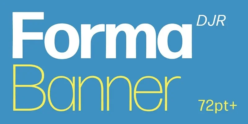 Forma DJR Banner Font Family preview 2