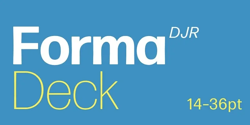 Forma DJR Deck Font Family preview 2