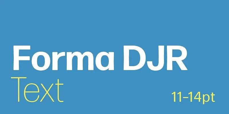 Forma DJR Text Font Family preview 2