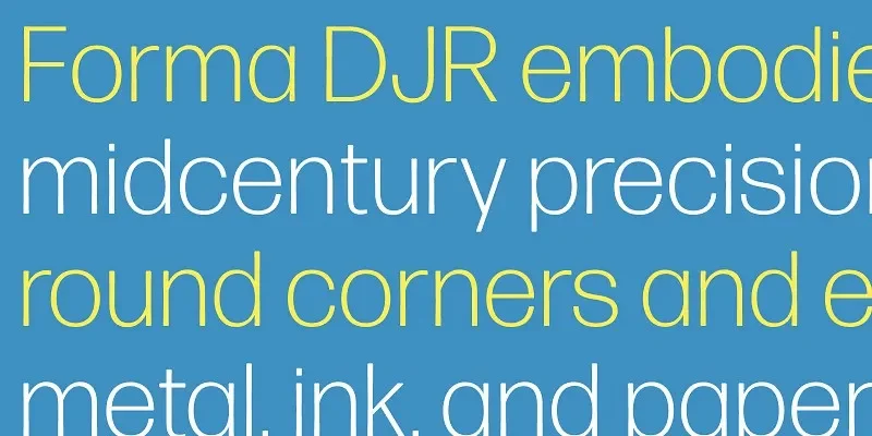Forma DJR Text Font Family preview 4