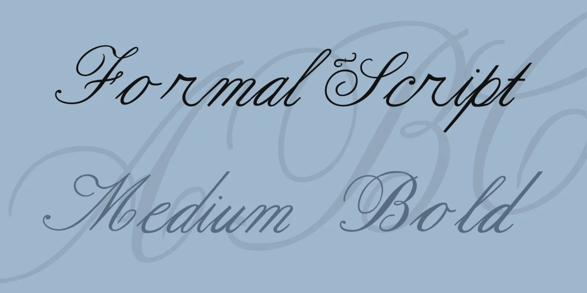 Formal Script Font Family