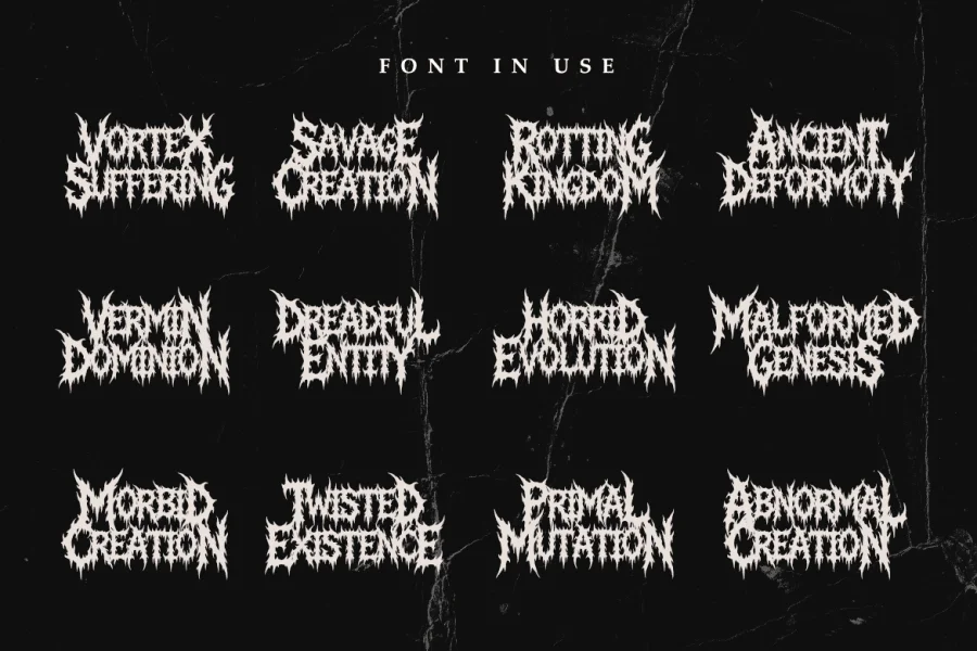 Forsaken Mutation Font preview 9