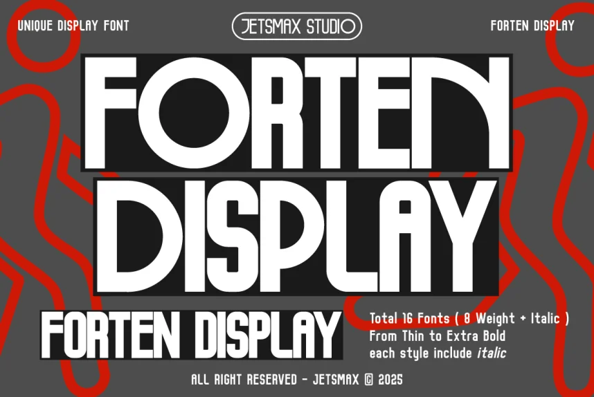 Forten Display Font Family preview 2